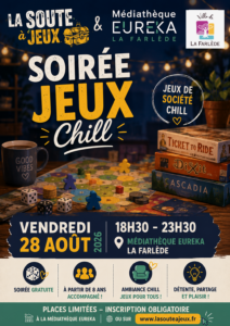 Lire la suite à propos de l’article Soirée Jeux – Médiatheque EUREKA !