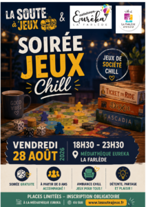 Lire la suite à propos de l’article Soirée Jeux – Médiatheque EUREKA !